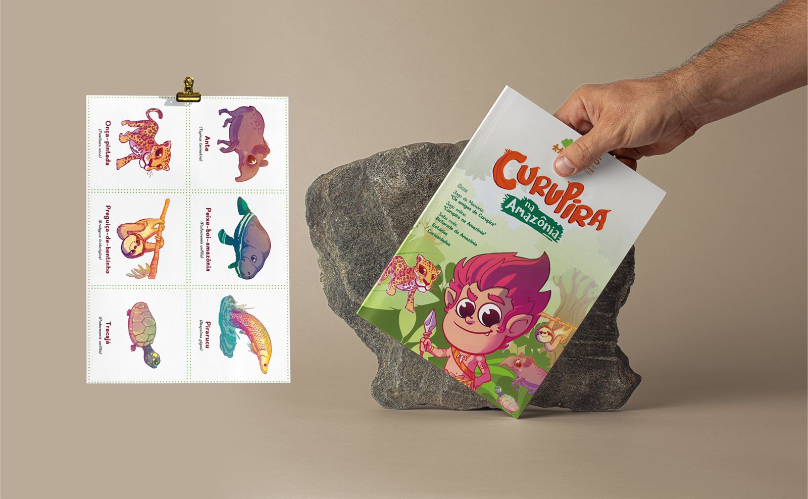 Cartilha intitulada Curupira na Amazônia, criada e lançada pela Fundação Amazônica Sustentável (FAS).