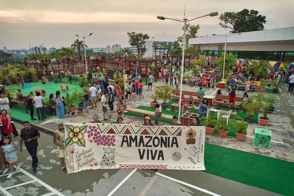 Time da Virada Sustentável Manaus reunidos no espaço Sun Manauara, no Shopping Manauara localizado em Manaus.