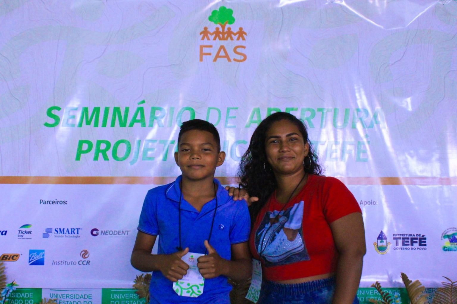 Aluno participando do Seminário de Abertura do Projeto DICARA realizado pela Fundação Amazônia Sustentável (FAS) em Tefé, no Amazonas.